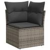 VidaXL Ensemble de canapés de jardin 7 pièces avec coussins gris poly rattan acacia 3347587