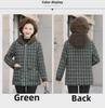 Women's Plush Hooded Lamb Fleece Jacket - Winter Thickened Plaid Short Coat Trendy Casual Top
