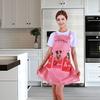 Kitchen Apron Cartoon Dog Pattern Apron Waterproof Oil-Resistant Polyester Sleeveless Apron for Home Restaurant Cafe House Cleaning