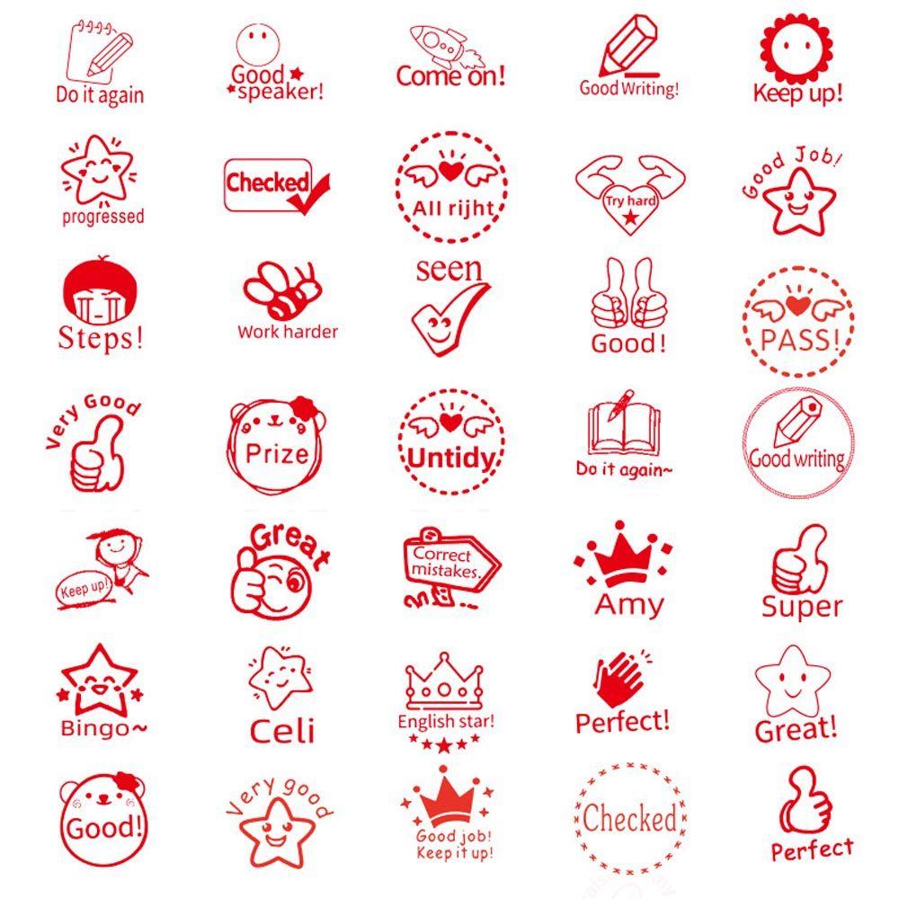 Chapter Kids Seal Children Toy Stamps Commentary Stamp Reward Seal Encouragement Teaching Stamp