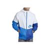 Nike Logo Print Patchwork Hooded Jacket Kids Jackets Blue 939558-100