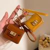 Creative Mini Coin Bag Keychain Money Change Purse Versatile Pu Leather Key Bags Earphone Storage Bag Pendant