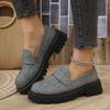 Spring Foreign Trade New British Style One-pedal Small Leather Shoes Women's Retro Platform Loafers Casual Muffin Single Shoes Women