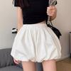 Women's White Tulip Puffy A-Line Midi Skirt - High Waist, Bodycon, Petite Slimming
