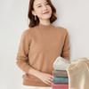 Autumn and Winter Half High Collar Cashmere Sweater Women Long Sleeve Plus Size Solid Base Pullover Women Sweaters Fashion Casual Warm Knitwear 24851