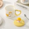 Chinese Valentine's Day Gift Couple Mug High Precision Ceramic Cup with Lid Water Cup Women's Souvenir