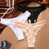3Pcs Lace Panties Sexy G-String Women's Underwear T-Back Lingerie for Female Panties Underpants Briefs Thong Intimates