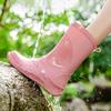 Fashion Women's Fashion Mid-tube Boots Rubber Waterproof Non-slip Rain Boots Outdoor Work Plus Cotton Water Shoes Kitchen Rain Boots
