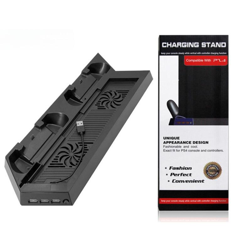 Vertical Stand for PS4 Slim / PS4 with Cooling Fan for Playstation 4