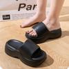New Women's Wear Resistant Thick Bottom Soft Summer Outerwear Anti Slip Height Boosting Home Trendy Cool Slippers Simple Zapatos