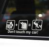 1Pc Don't Touch My Car Millennium Kill Reflective Hollow Car Sticker, For Car Decoration