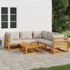 VidaXL Garden Lounge Set with Cushions 6 Pcs, Sofas with Backrest, Furniture Set with Coffee Table Patio Terrace, 3155288