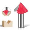 Wood Router Bit 12mm 1/2inch Shank V Shape 3D Engraving Bit 90 120 Degrees Carbide End Mill Diameter 32mm Wood Milling Cutter