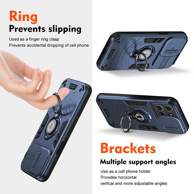 Moto G45 G64 G75 Armor Shockproof Defender Phone Case For Motorola Moto G75 Magnetic Wireless Charging Hard PC+TPU Back Cover