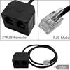 RJ9 Telephone Training Adapter Y Splitter RJ9 4P4C Male To 2xRJ9 Female Adapter for 2Headset Connection In IP Phone