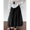 Korean Bud Women Skirt Simple Summer High-waisted Casual Elastic Versatile Loose Skirts