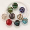 10pcs 14mm Round Clew Shape Handmade Lampwork Glass Loose Beads For Jewelry Making Accessories DIY Crafts Findings