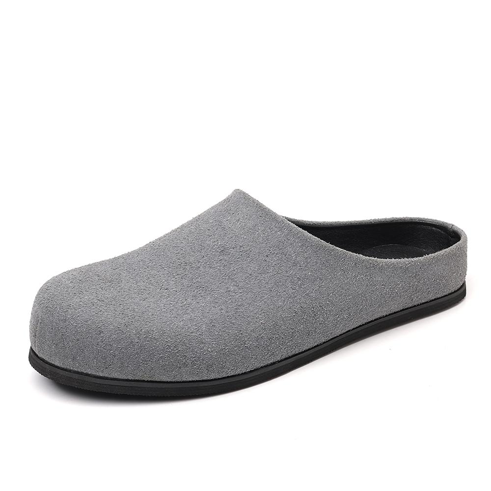 Fashion Leisure Walk Muller Shoes Male Casual Lazy Shoes Fashion Loafers Moccasins Slip On Men's Lazy Flats Men Half Drag Driving Shoes