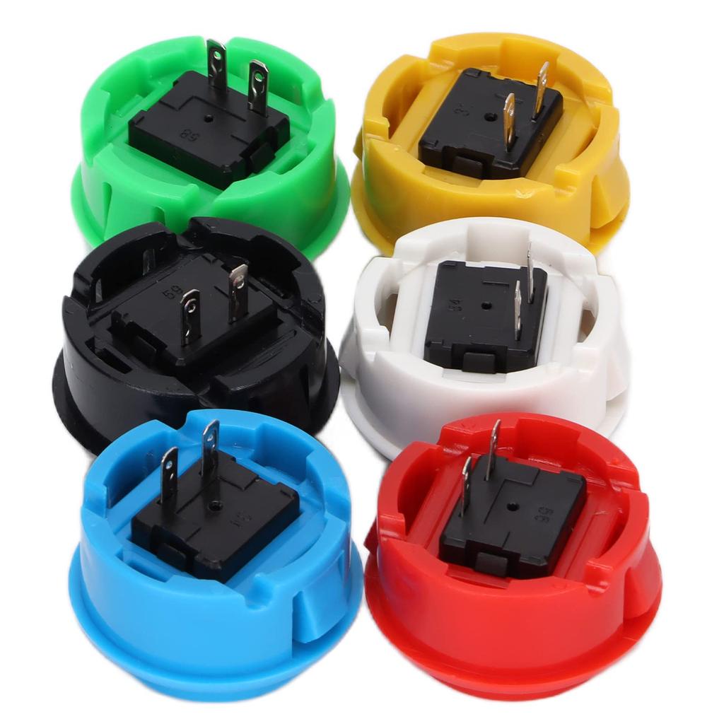 12 Arcade Joystick Game Console Buttons with Durable 30mm Replacement Buttons and Snap-in Mounting for MadCatz Joysticks