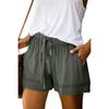Plus Size Womens Drawstring Casual Elastic Waist Pocketed Loose Shorts Pants