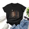 Womens Camping Gaphic Tree Scene Forest Hiking Trendy Women Print T Shirt Graphic Shirt Casual Short Sleeved Female Tee T-Shirt