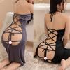 Erotic Lingerie Sexy Backless Strapless Strap Binding Suspender Tight Fitting Dress Woman Sexy Clothing Sexy Women's Outfit