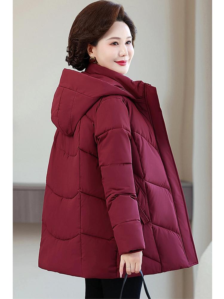 Women’s Short Hooded Windproof Thicken Warm Winter Jacket For Mom