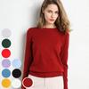 10 Colorss Round Neck Bottoming Shirt Sweater Women Short Long Sleeve Pullover Solid Color Knitted Sweater