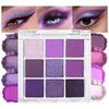 18 Color Blossom Purple & Pink Shimmer Eyeshadow Palette, Long-Lasting Waterproof, Matte & Shimmer Finish, Smoky Eye Makeup Palette for Women