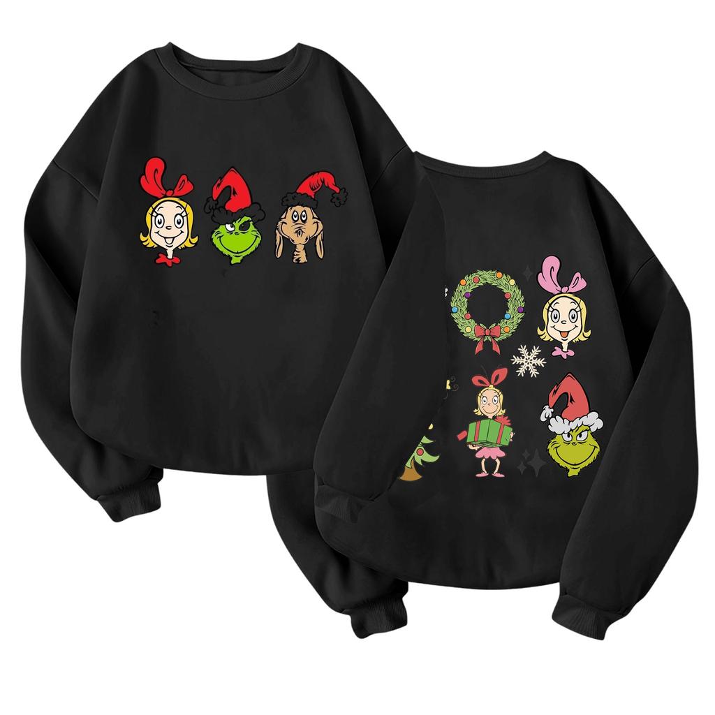 Children's Fashionable Lightweight Long-sleeved Round Neck Pullover With Pockets Printed Pullover