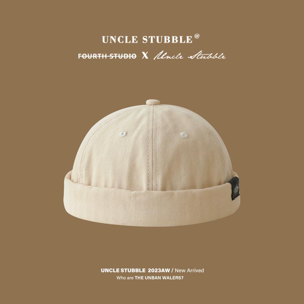 Clip On Melon Skin Hat for Women  Japanese Street Versatile Landlord Hat  Four Season Beanie Hat for Men  Retro Dome Hip-hop Hat