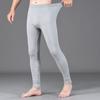 Men Winter Long Johns Great Elasticity Soft Pure Color High Waist Thick Warm Open Crotch Slim Fit Skinny Casual Plus Size Ankle-banded Length