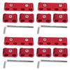 KIMISS 12pcs Aluminum Alloy Engine Spark Plug Wire Separator Divider for 8mm 9mm 10mm (Red)