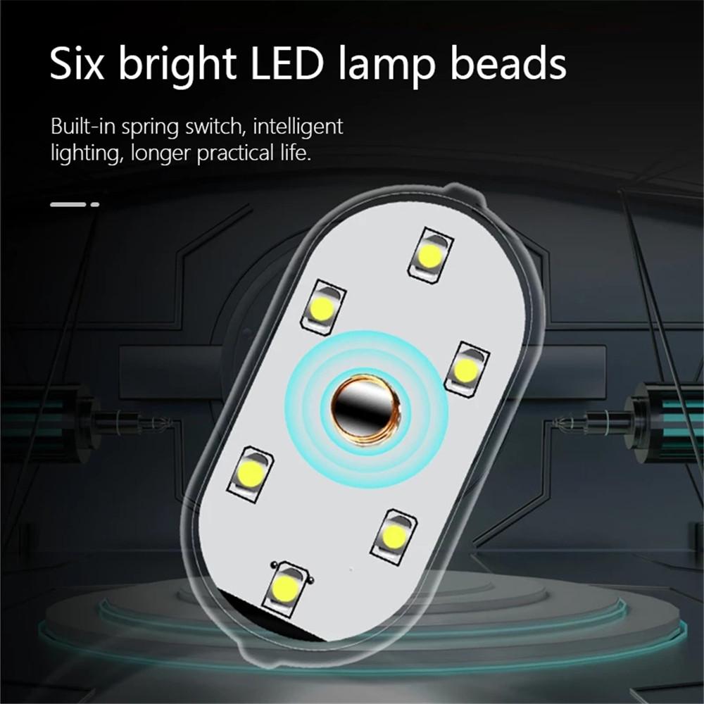 High Brightness LED Touch Light USB Charging Car Interior Lighting Magic Sticker Ambient Lamp With Strobe Mode For Multi-color