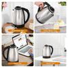 304 Stainless Steel Electric Kettle Portable 2L Coffee Pot Electric Water Heater Teapot 1500W Automatic Power Off Kettle Home
