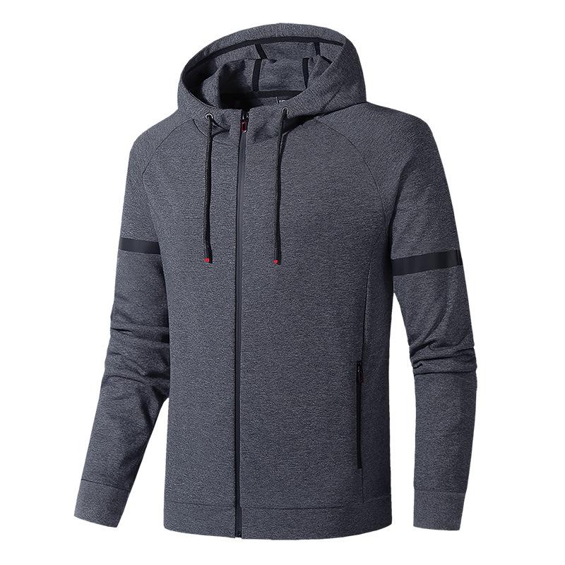 New Spring Autumn Cotton Men's Jacket Zipper Cardigan Sports Hooded Top Fashion Knitted Jacket L-8XL