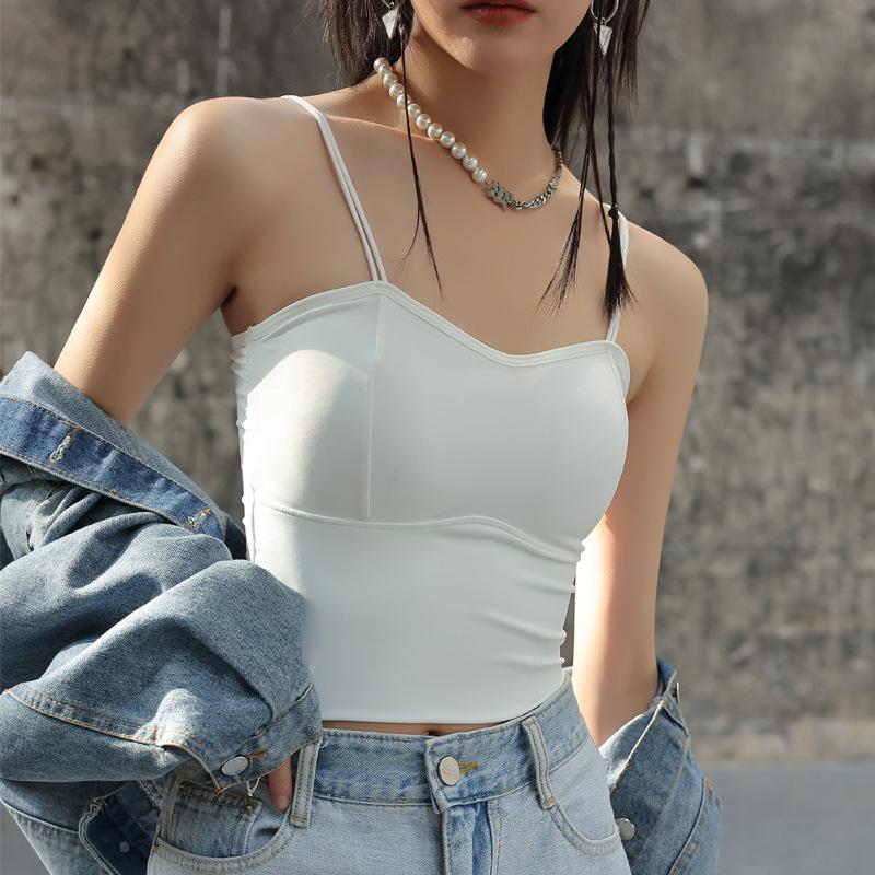 Halter Vest Female Summer Spread Chest Inside with The United States Back Outside To Wear A New Summer Bra Bottom with Chest Pad Top Small Vest