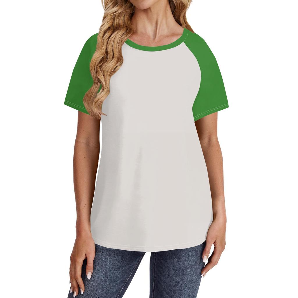 Women's Short Sleeve T Shirts Round Neck Cute Tunic Tops Basic Tees Blouses Loose Fit Pullover