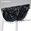 1 PC NAPEARL Luxury Flower Retro Style Wave Curtain Beaded Valance Design Fashion Window Jacquard Curtain Home Decor