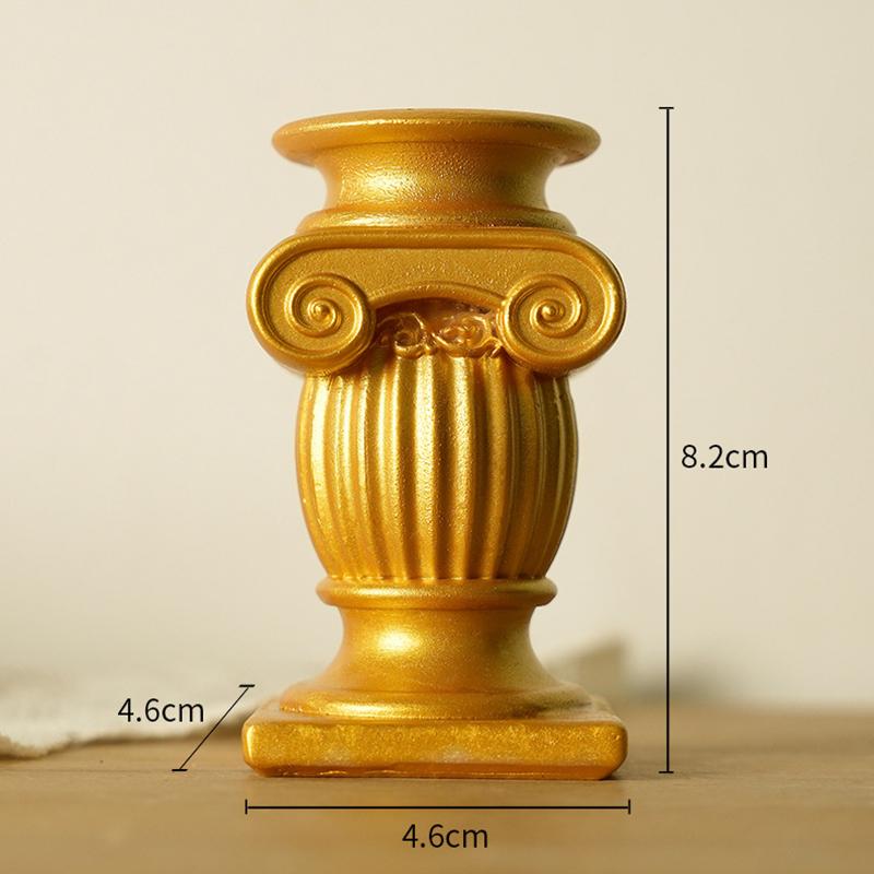 Roman Pillar Greek Column Statue Candle Holder Resin Figurine Home Desktop Decor Ornament Photography Prop Architectural Detail