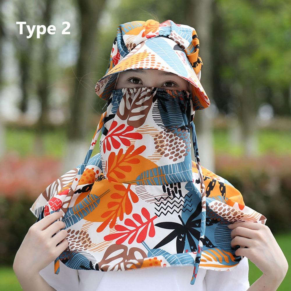 Full Face Neck Protection Sunscreen Cap Dust-proof Outdoor Sun Hat Outdoors Tea Picking Cap Summer