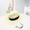 Beach Sun Straw Hat for Women Wide Brim Sun Protection Woven Hat Summer Foldable Packable Roll Up Cap for Travel