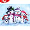 5D Diamond Embroidery Christmas Snowman Full Drill Handmade Gift Diamond Painting Landscape Mosaic Winter Decor For Home