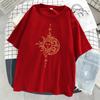 Funny'S Sun And Moon Face Print Women Tshirt Summer Cool T Shirt Hip Hop Oversized Short Sleeve Fashion Cotton Short Sleeve