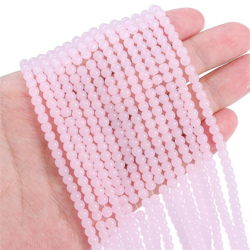 8mm Solid Color Glass Round Beads for DIY Necklace and Bracelet Jewelry Making