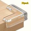 20pcs Transparent PVC Corner Protectors for Power Outlets & Table Edges - Durable Safety Guards, Clear Adhesive Corner Guards for Furniture Protection