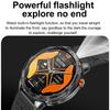 2025 New Military Smart Watch Men 730mAh Large Battery Flashlight AMOLED HD Display 3ATM Waterproof Outdoor Sports Smartwatch