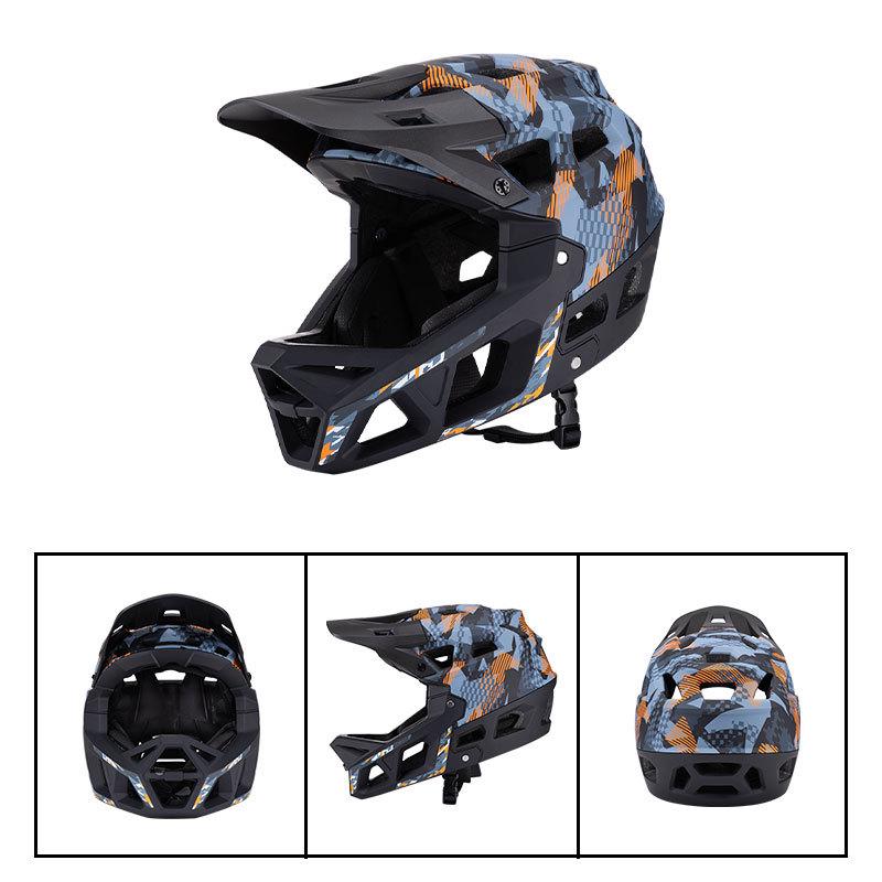 New Outdoor Camouflage Mountain Bike Off-road Helmet CE Certified Race Downhill Safety Adult Full Helmet