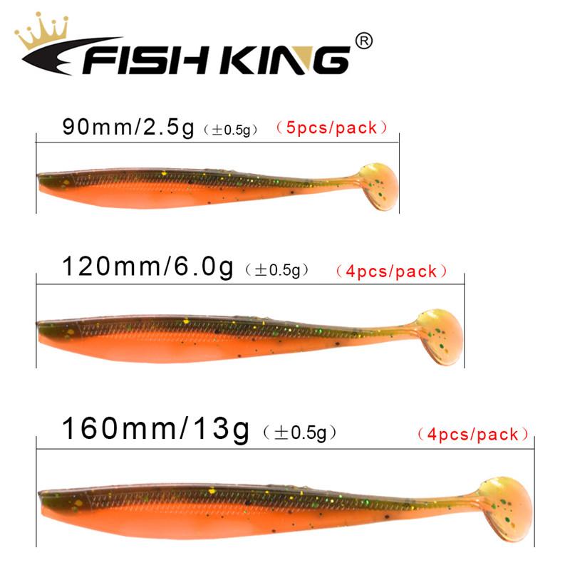 FISH KING New Shad Fishing Lure Soft Lure 90mm 120mm 160mm Wobblers Odor Attractant Carp Silicone Bait Pike Bass Artificial Bait