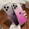 Transparent Gradient Rainbow Color Case For Iphone 13 12 11 Pro Max X Xr Xs Hard Acrylic Shockproof Crystal Cover Capa